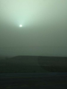 The sun behind the dust, May 29, 2011
